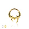 316L SURGICAL STEEL TRIBAL FANG FRONT SEPTUM HINGED SEGMENT HOOP RING